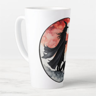 Wizard with a Wolf - Halloween Fan Fun 2 Latte Mug