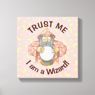 Wizard with Ball Canvas Print