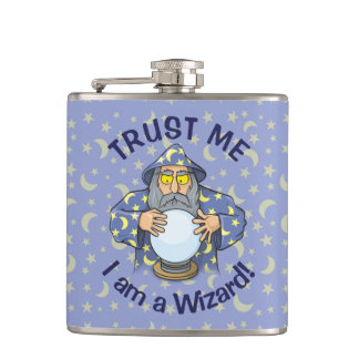 Wizard with Ball Hip Flask