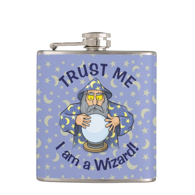 Wizard with Ball Hip Flask (Front)