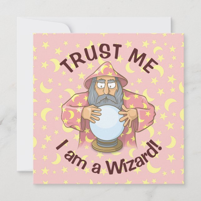 Wizard with Ball Invitation (Front)