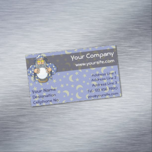 Wizard with Ball Magnetic Business Card
