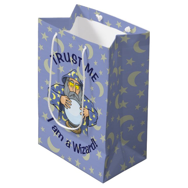 Wizard with Ball Medium Gift Bag (Front Angled)