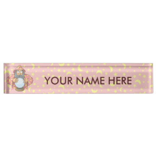 Wizard with Ball Nameplate
