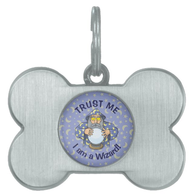 Wizard with Ball Pet ID Tag (Front)