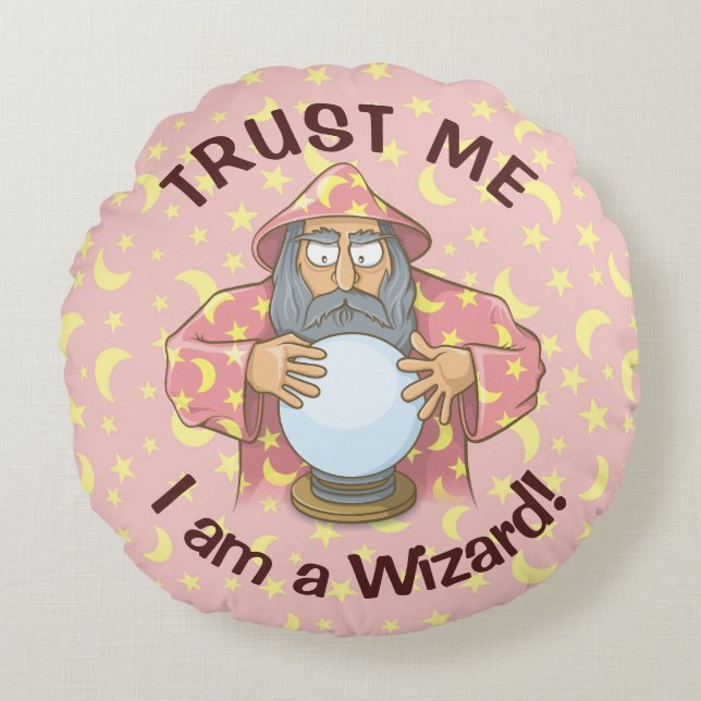 Wizard with Ball Round Cushion (Front)