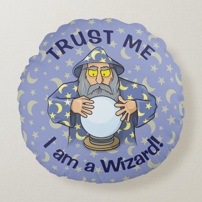Wizard with Ball Round Cushion (Front)