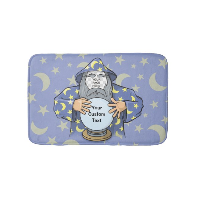Wizard with your face bath mat (Front)