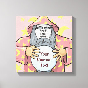 Wizard with your face canvas print