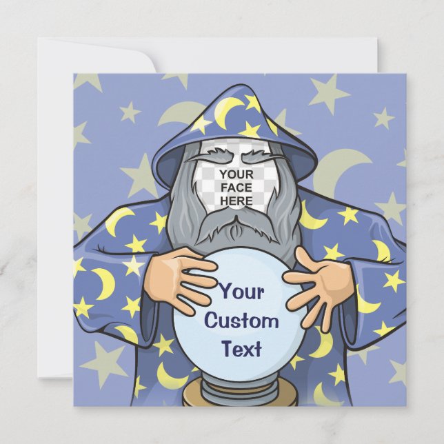 Wizard with your face invitation (Front)