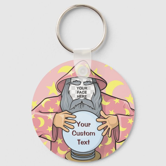 Wizard with your face key ring (Front)