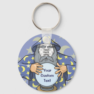 Wizard with your face key ring