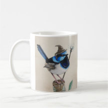 Wizard Wren and Fantasy Robin - bird Mug