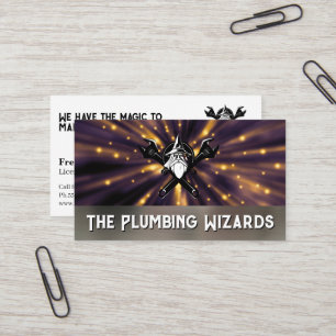 Wizard Wrenches Logo   Magical Background Business Card