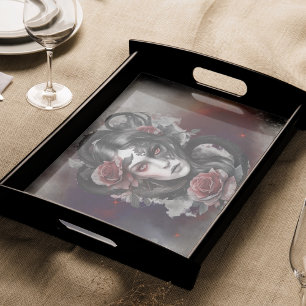 Wizardry   Dark Horned Demon with Glowing Red Eyes Tissue Paper