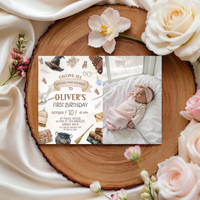 Wizards Birthday Photo Invitation (Creator Uploaded)