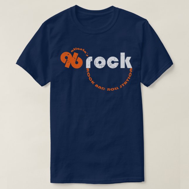 WKLS 96 Rock Atlanta Curved Text TShirt (Design Front)