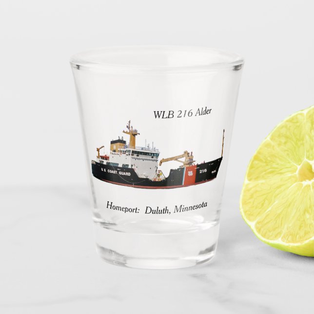WLB 216 Alder shot glass (Front)