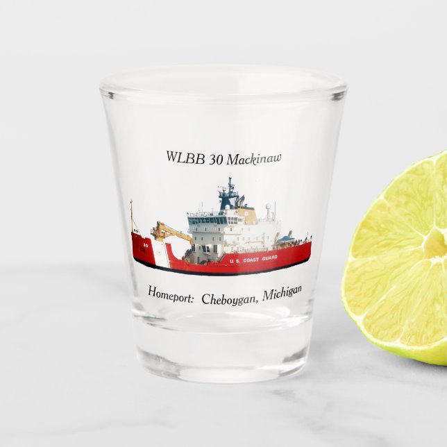 WLBB 30 Mackinaw shot glass (Front)