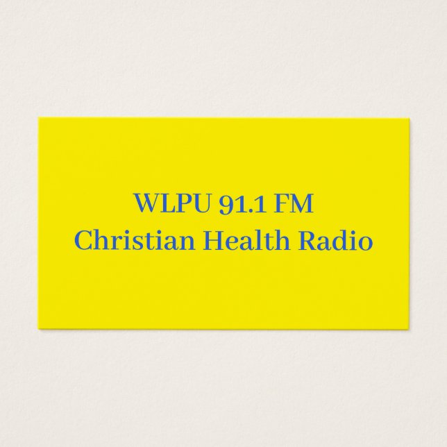 WLPU 91.1 FM Promo cards (Front)