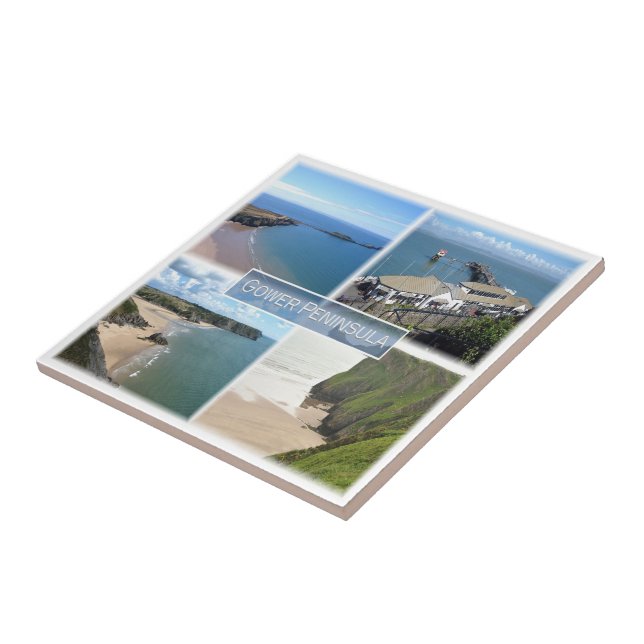 WLS004 GOWER Peninsula Mumbles, Wales, Tile (Side)