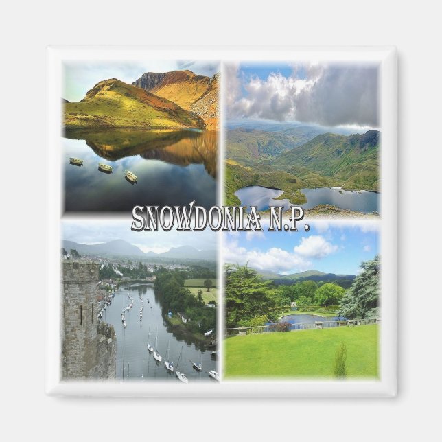 WLS008 SNOWDONIA National Park, Europe, Fridge Magnet (Front)