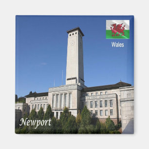 WLS013 NEWPORT, Wales, Europe, Fridge Magnet