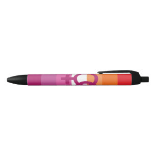 WLW Lesbian Pride Flag Black Ink Pen
