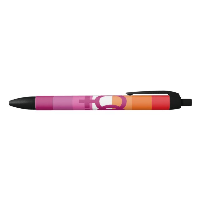 WLW Lesbian Pride Flag Black Ink Pen (Top)