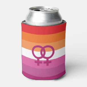 WLW Lesbian Pride Flag Can Cooler