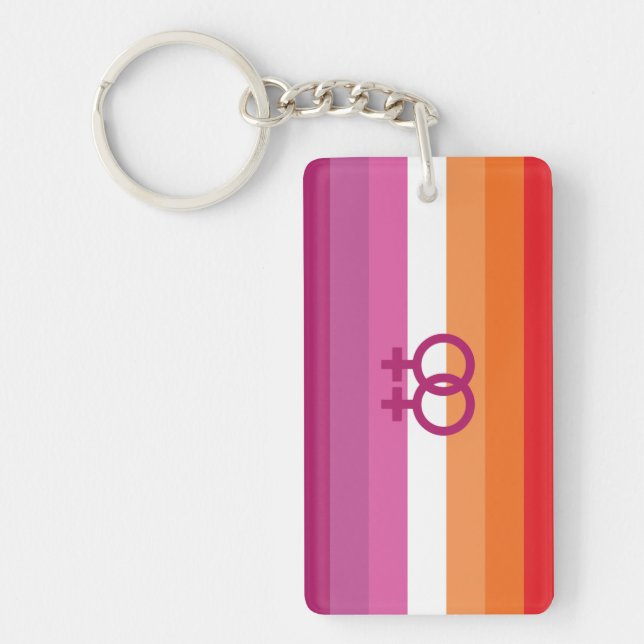WLW Lesbian Pride Flag Key Ring (Front)
