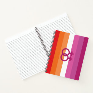 WLW Lesbian Pride Flag Notebook