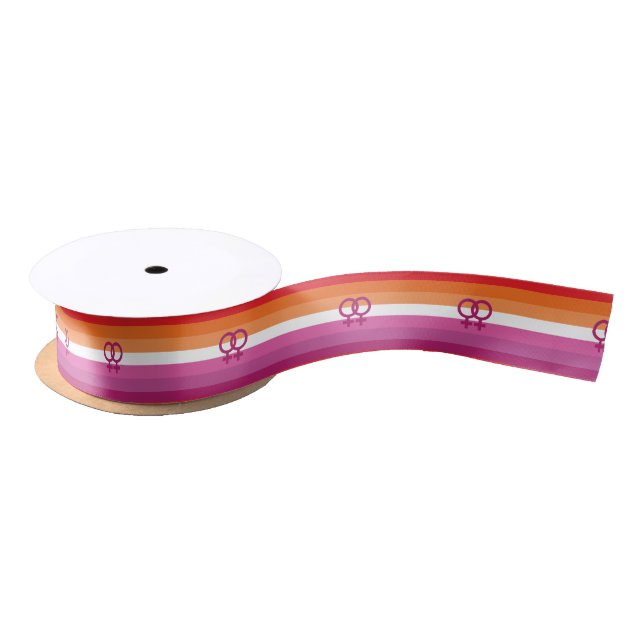 WLW Lesbian Pride Flag Satin Ribbon (Spool)