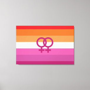 WLW Lesbian Pride Flag (Sunset) Canvas Print