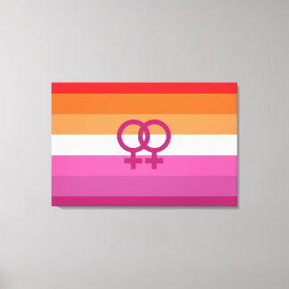 WLW Lesbian Pride Flag (Sunset) Canvas Print