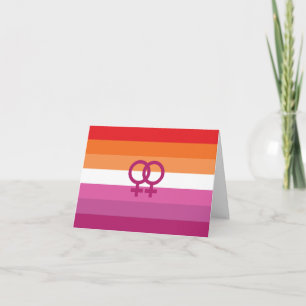 WLW Lesbian Pride Flag Thank You Card