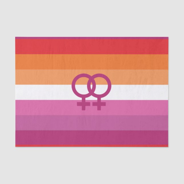 WLW Lesbian Pride Flag Tissue Paper (Front)