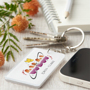 WLW Sunset Lesbian Flag Butterfly Acrylic Key Ring
