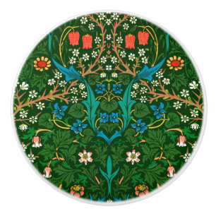 WM Morris Blackthorn Art Nouveau Pattern Ceramic Knob