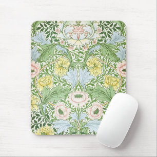 Wm Morris Myrtle Floral Art Nouveau Bright Mouse Mat
