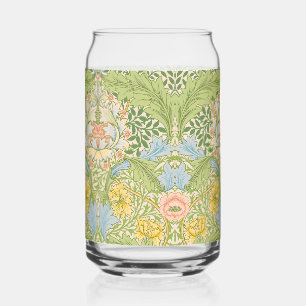 Wm Morris Myrtle Floral Art Nouveau Pastel Can Glass