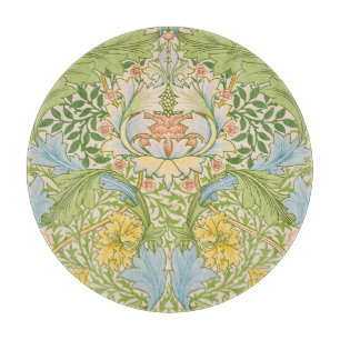 Wm Morris Myrtle Floral Art Nouveau Pastel Cutting Board