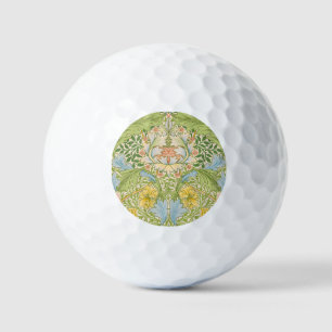 Wm Morris Myrtle Floral Art Nouveau Pastel Golf Balls