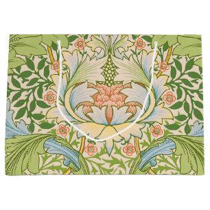 Wm Morris Myrtle Floral Art Nouveau Pastel Large Gift Bag