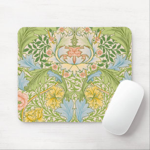 Wm Morris Myrtle Floral Art Nouveau Pastel Mouse Mat