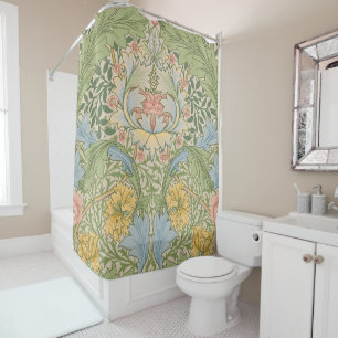 Wm Morris Myrtle Floral Art Nouveau Pastel Shower Curtain