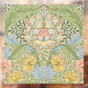 Wm Morris Myrtle Floral Art Nouveau Pastel Window Cling