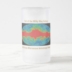 WMAP, Vail of Milky Way Galaxy Over Universe   Frosted Glass Beer Mug