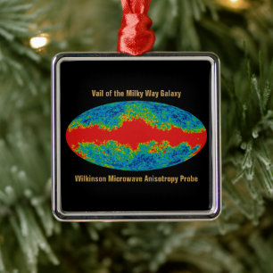WMAP, Vail of Milky Way Galaxy Over Universe   Metal Tree Decoration