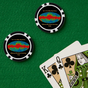 WMAP, Vail of Milky Way Galaxy Over Universe Poker Chips